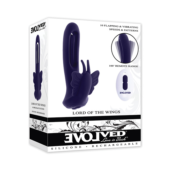 Evolved Lord of the Wings Flapping & Vibrating Stimulator - Purple