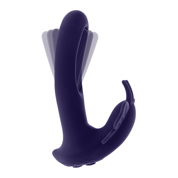 Evolved Lord of the Wings Flapping & Vibrating Stimulator - Purple - Image 2