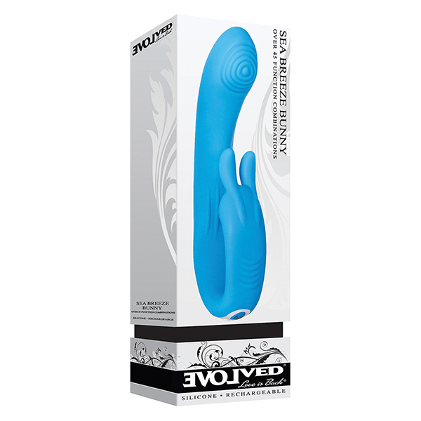 Evolved Sea Breeze Bunny Rechargeable Dual Stim - Blue