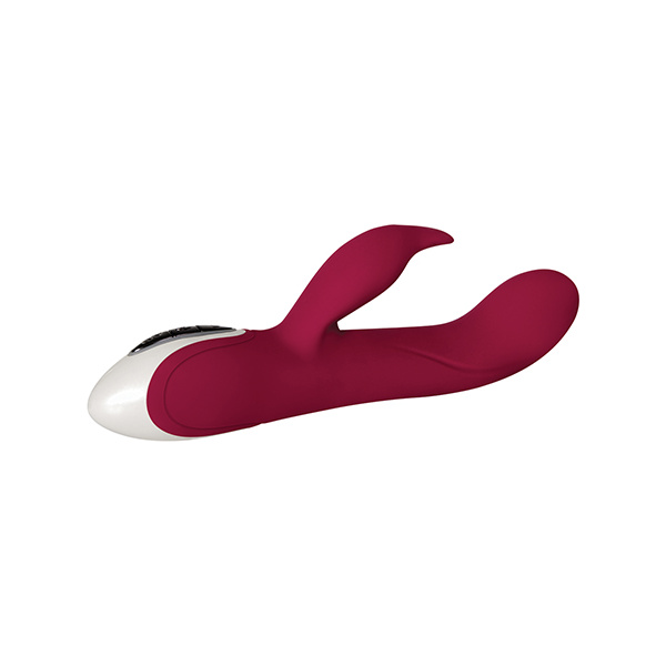 Evolved Inflatable Bunny Dual Stim Rechargeable - Burgundy - Image 4