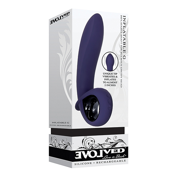 Evolved Inflatable G Rechargeable Vibrator - Purple