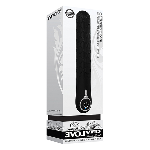 Evolved Quilted Love Rechargeable Vibrator - Black