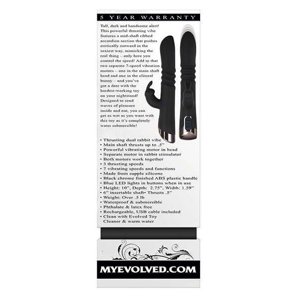 Evolved Rapid Rabbit Thrusting Dual Vibe - Black - Image 4