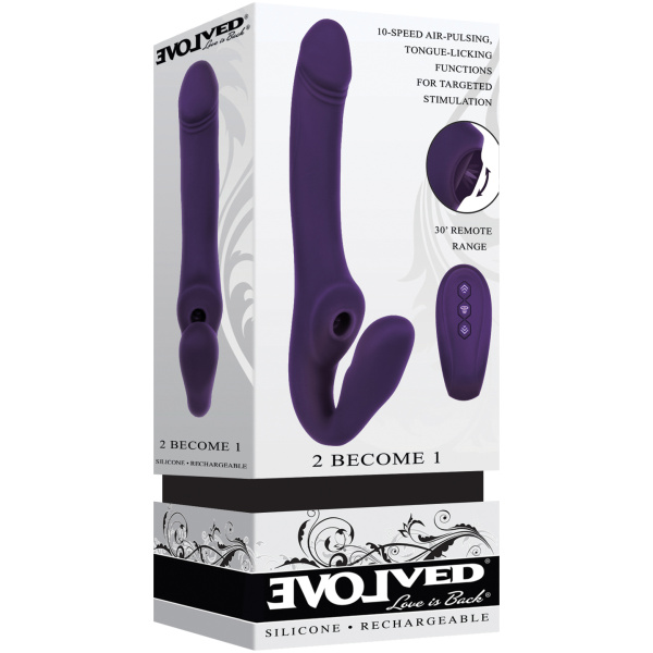 Evolved 2 Become 1 Strapless Strap On - Purple