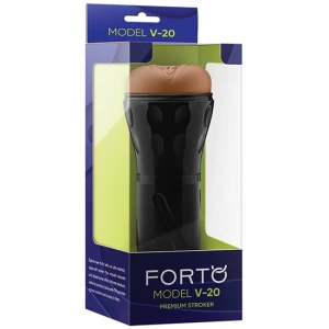Forto Model V-20 Hard-Side Vagina Masturbator - Tan