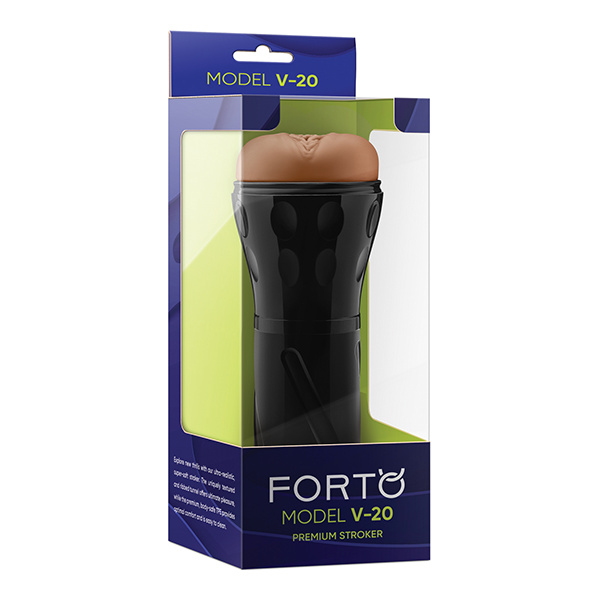 Forto Model V-20 Hard-Side Vagina Masturbator - Tan