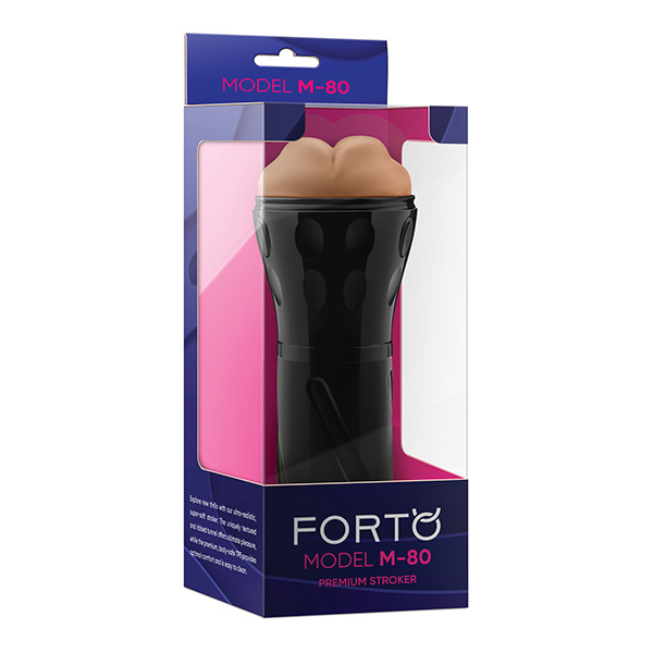 Forto Model M-80 Hard-Side Mouth Masturbator - Tan