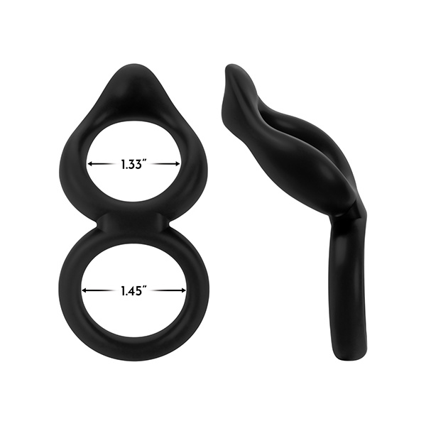 Forto F-88 Double Ring Liquid Silicone Cock Ring - Image 2