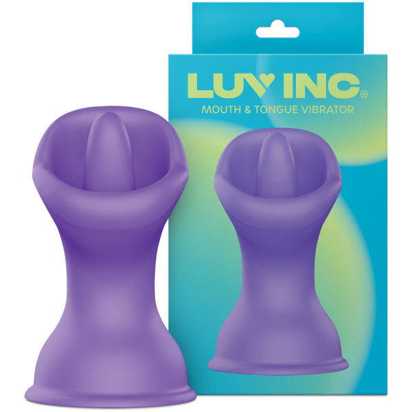 Luv Inc. Mouth & Tougue Suction Cup Vibrator - Purple