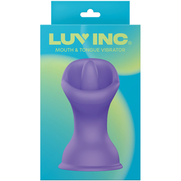 Luv Inc. Mouth & Tougue Suction Cup Vibrator - Purple - Image 2