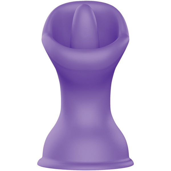 Luv Inc. Mouth & Tougue Suction Cup Vibrator - Purple - Image 3