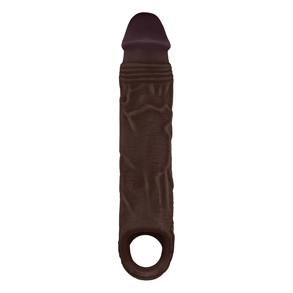 Shaft Model F Flexskin Liquid Silicone 7.8" Sheath - Mahogany - Image 2