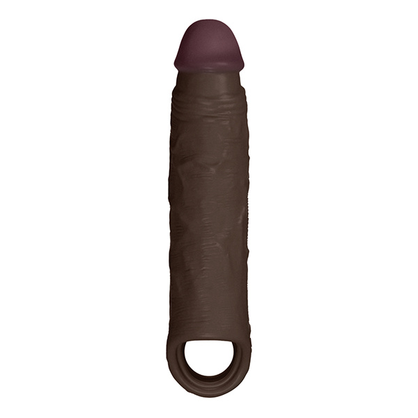 Shaft Model F Flexskin Liquid Silicone 8.8" Sheath - Mahogany - Image 3