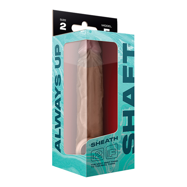 Shaft Model F Flexskin Liquid Silicone 8.8" Sheath - Oak - Image 2