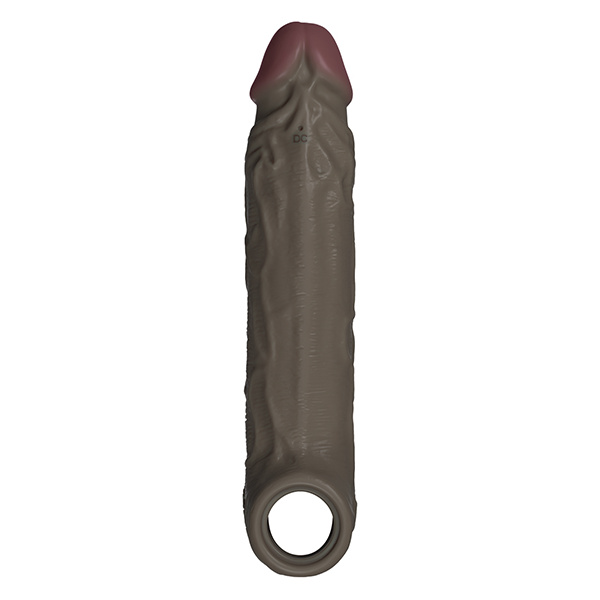 Shaft Flexskin Liquid Silicone 7.8" Vibrating Sheath - Mahogany - Image 2