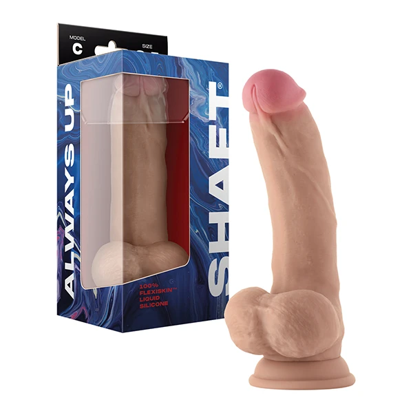 Shaft Model C Flexskin Liquid Silicone 8.5" Curved Dong W/balls