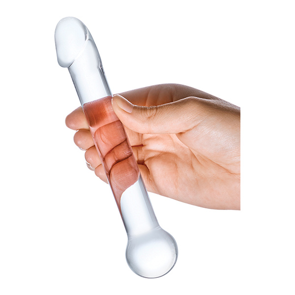 Glas 7" Realistic Head Glass Dildo - Clear - Image 4