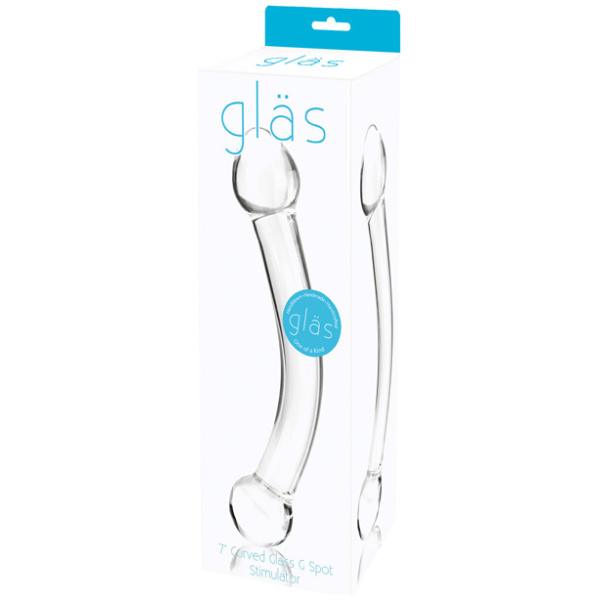 Glas 7" Curved Glass G Spot Stimulator - Clear