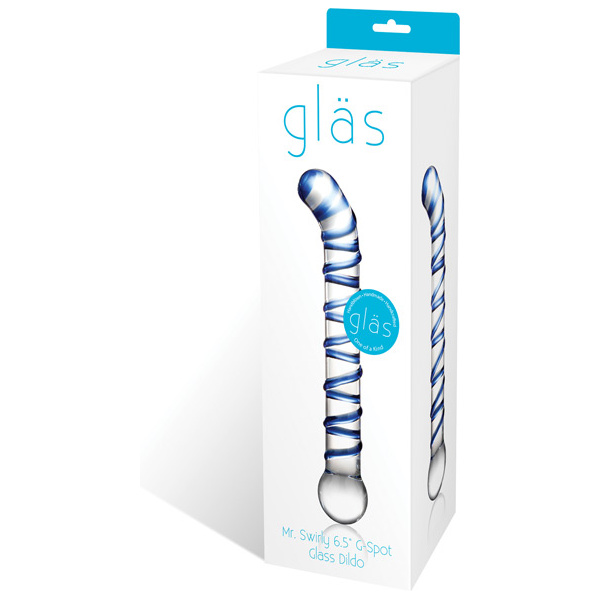 Glas Mr. Swirly 6.5" G-Spot Glass Dildo