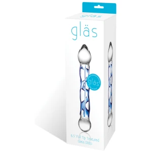 Glas 6.5" Tip Textured Glass Dildo