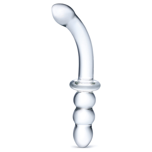 Glas 8" Ribbed G-Spot Glass Dildo - Image 2