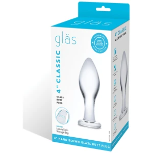 Glas 4" Classic Butt Plug - Clear