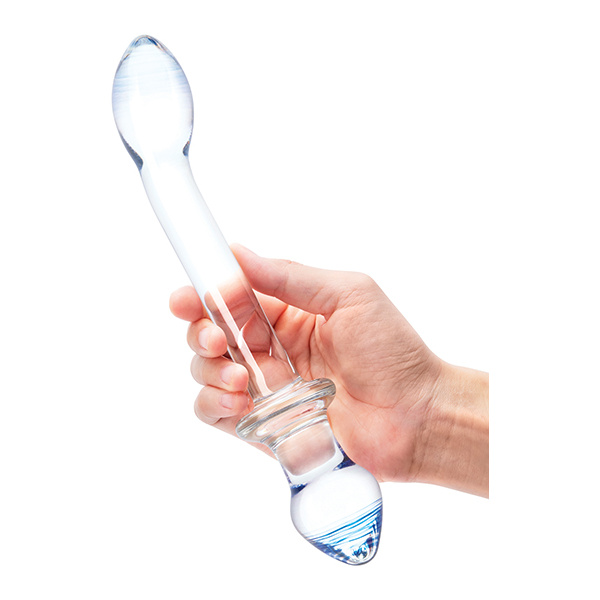 Glas 9.5" Double Play Dual Ended Dildo - Clear - Image 3
