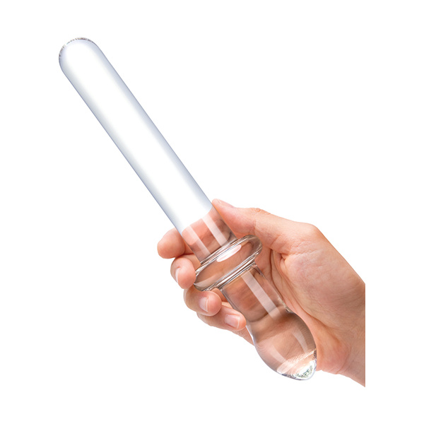 Glas 9.25" Classic Smooth Dual Ended Dildo - Clear - Image 5