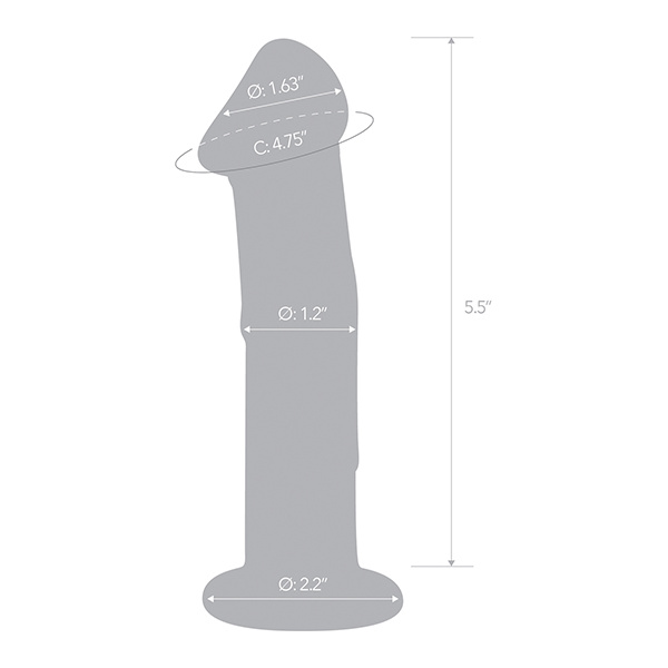 Glas 6" Dildo w-Veins & Flat Base - Image 5