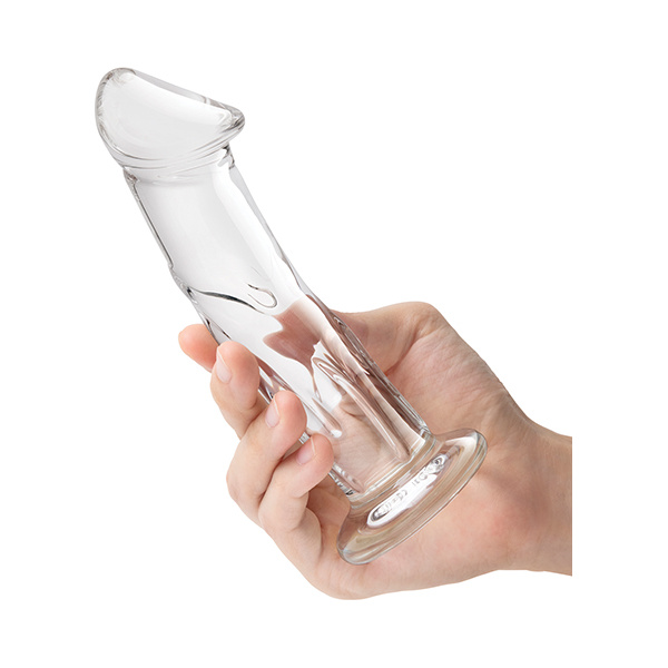 Glas 6" Dildo w-Veins & Flat Base - Image 2