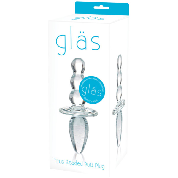 Glas Titus Beaded Glass Butt Plug