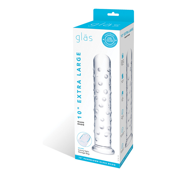 Glas 10" Extra Large Glass Dildo - Clear