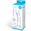 Glas 7" Realistic Curved Glass Dildo w-Veins - Clear