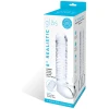 Glas 8" Realistic Ribbed Glass G-Spot Dildo w-Balls - Clear