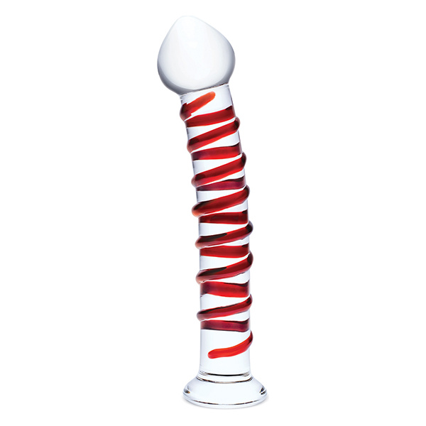 Glas 10" Mr. Swirly Dildo - Red - Image 4