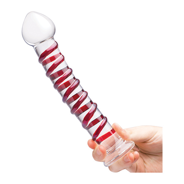 Glas 10" Mr. Swirly Dildo - Red - Image 5