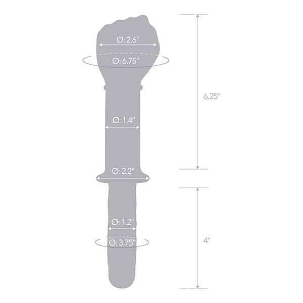 Glas 11" Fist Double Ended w-Handle Grip - Image 3