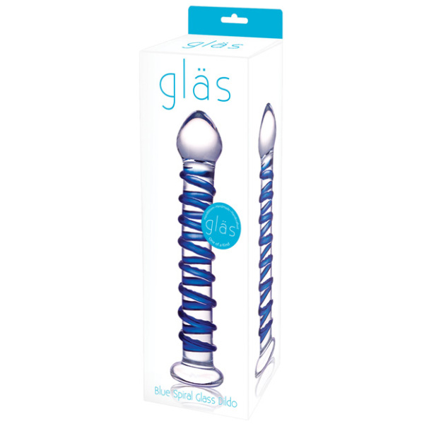 Glas Spiral Glass Dildo - Blue