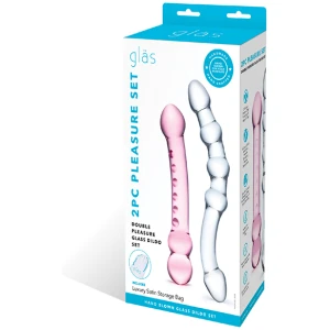 Glas 2 Pc Double Pleasure Glass Dildo Set