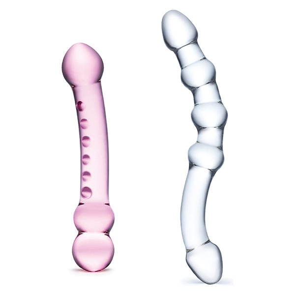 Glas 2 Pc Double Pleasure Glass Dildo Set - Image 2