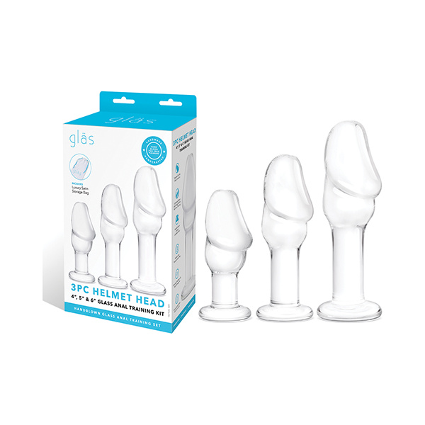 Glas Helmet Head Anal Training Kit - Set of 3