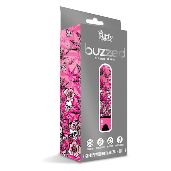 Buzzed 3.5" Rechargeable Bullet - Blazing Beauty Pink