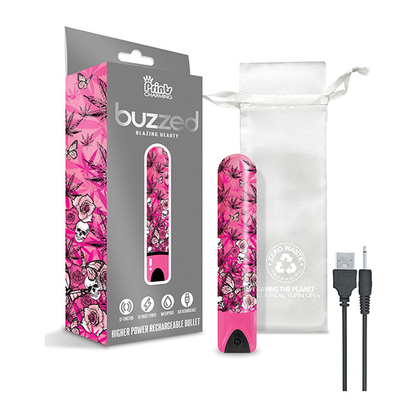 Buzzed 3.5" Rechargeable Bullet - Blazing Beauty Pink - Image 5