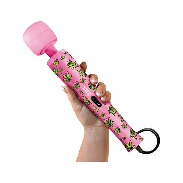Stoner Vibes Wacky Weed Wand Massager - Pink Kush - Image 3