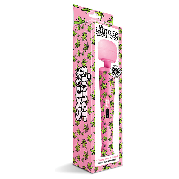 Stoner Vibes Wacky Weed Wand Massager - Pink Kush - Image 4