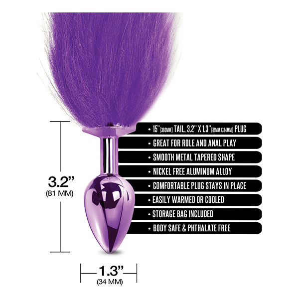 Nixie Metal Butt Plug W/faux Fur Tail - Image 3