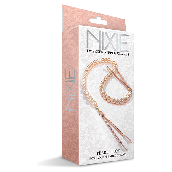 Nixie Pearl Drop Tweezer Nipple Clamps - Image 2