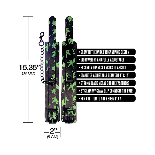 Stoner Vibes Glow in the Dark Wrist Cuffs - Image 3