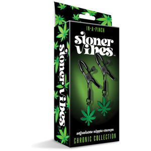 Stoner Vibes Glow in the Dark Adjustable Nipple Clamps