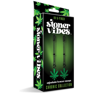 Stoner Vibes Glow In the Dark Adjustable Tweezer Nipple Clamps